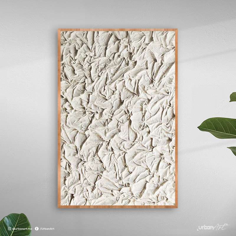 Tableau Drapé Art white