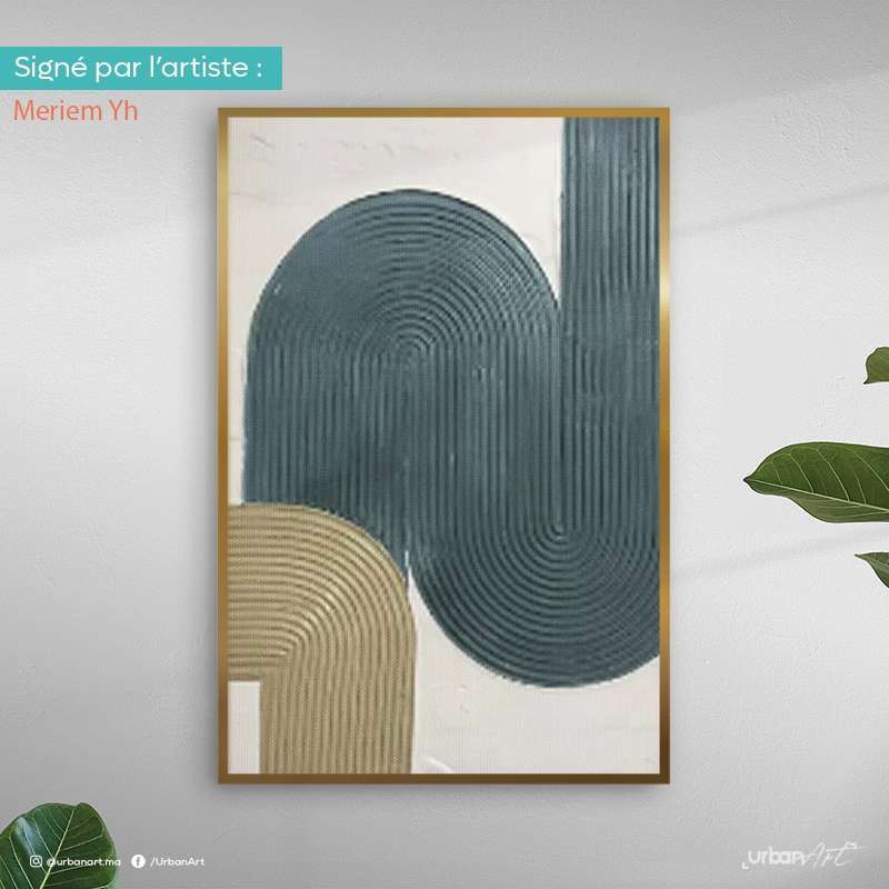 Tableau Géométrique voûte verte