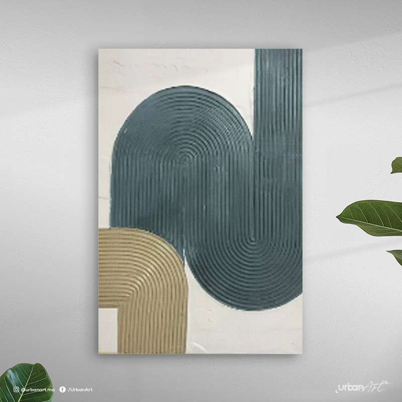 Tableau Géométrique voûte verte