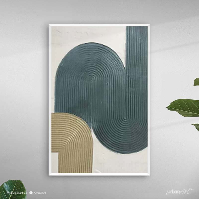 Tableau Géométrique voûte verte