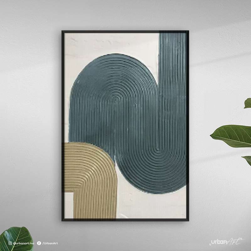 Tableau Géométrique voûte verte