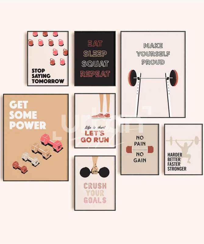 Set Poster Home gym wall art