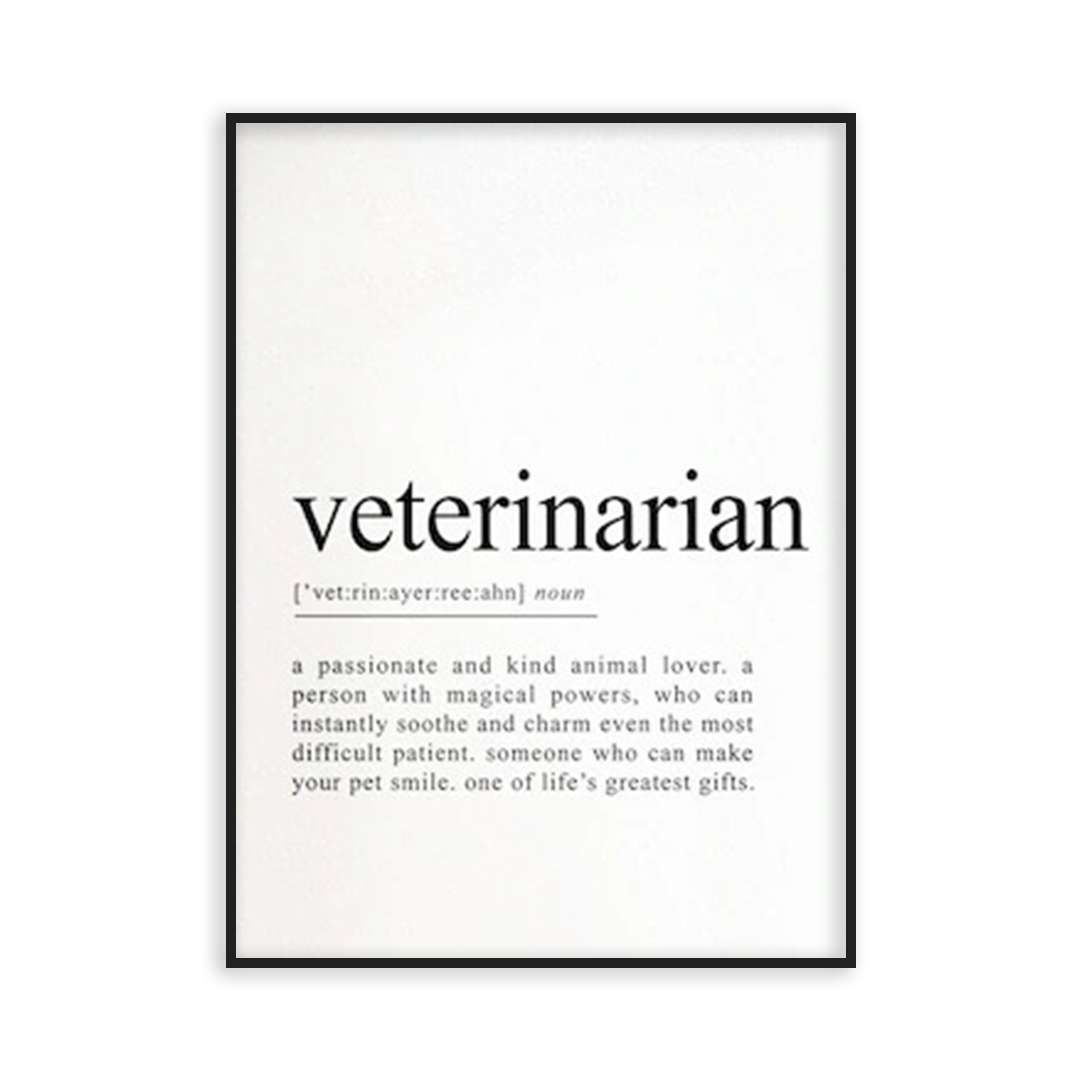 Poster Définition de vétérinaire