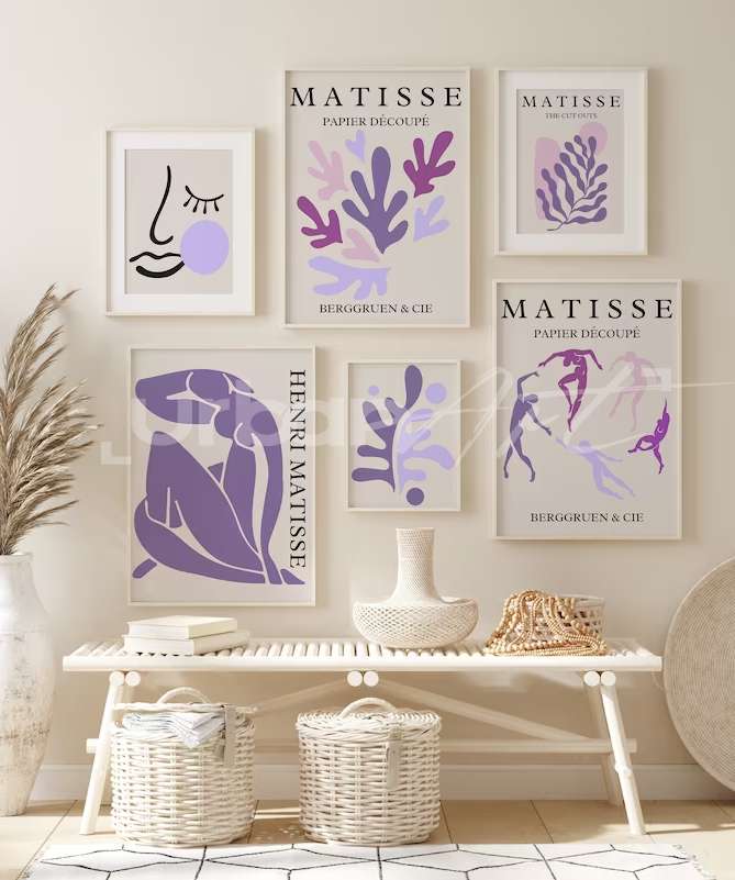 Set Poster 6 Purple Matisse