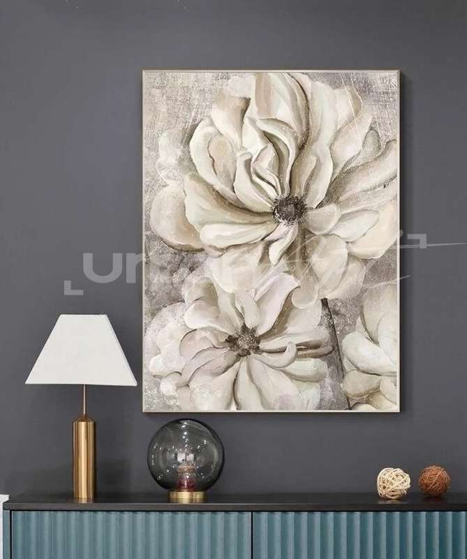 Set Poster fleurs beiges