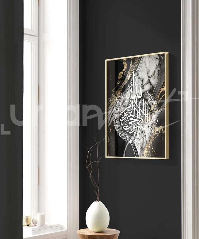 Set Poster Black Gold Marble