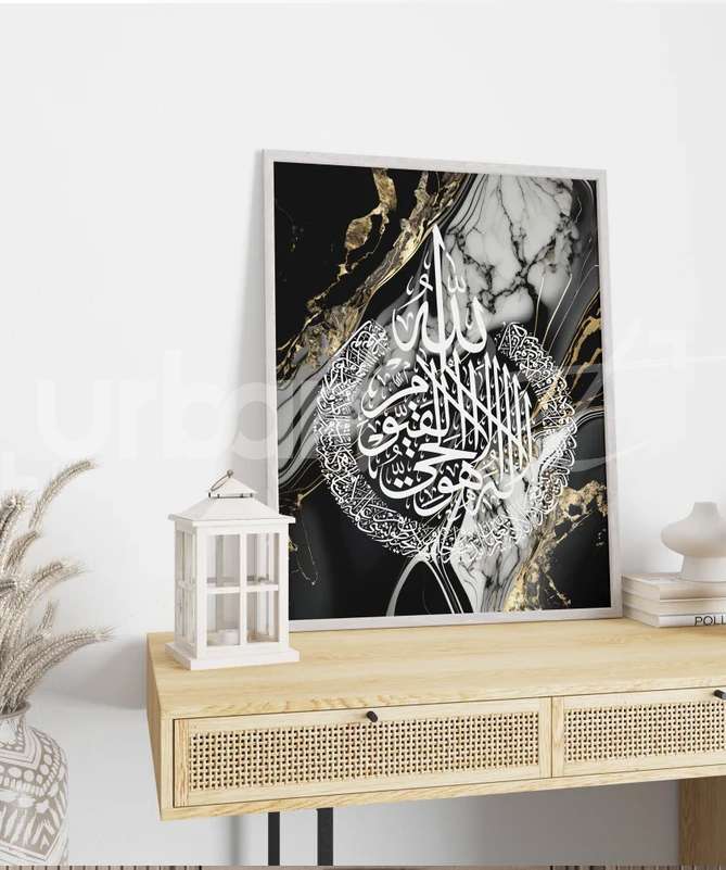Set Poster Black Gold Marble