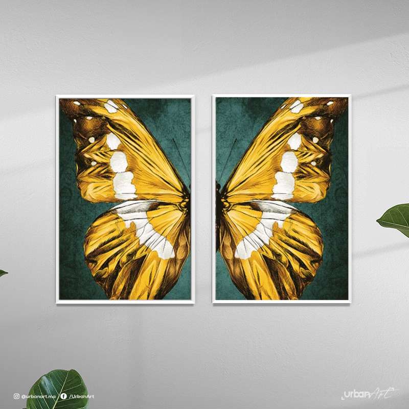 Tableau décoratif Gold Butterfly