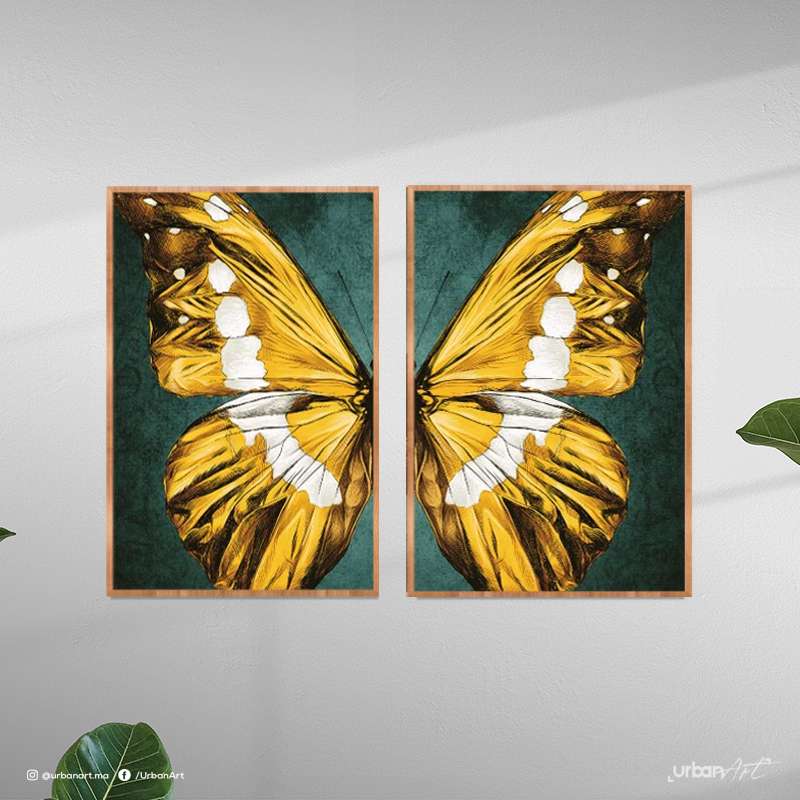 Tableau décoratif Gold Butterfly