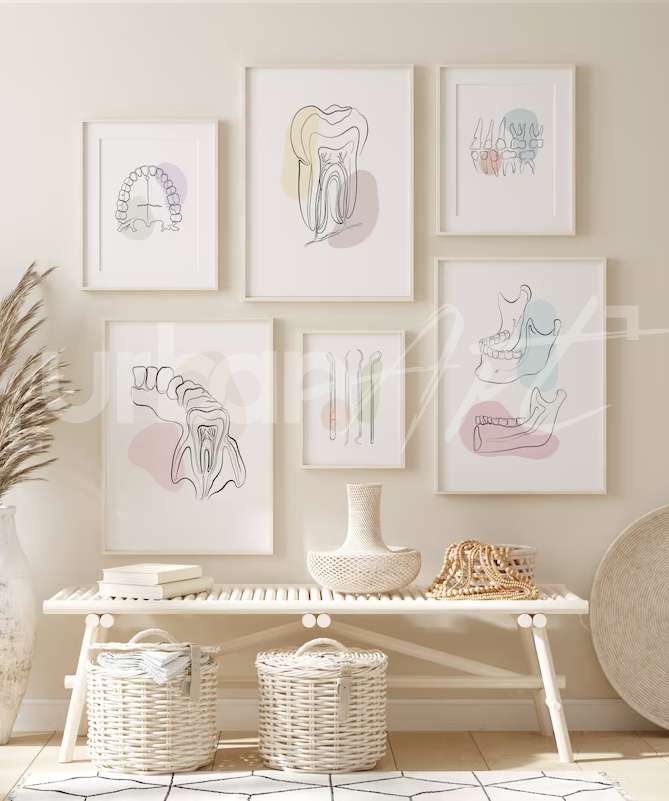 Set Poster 6 Dentist Wall Art Set