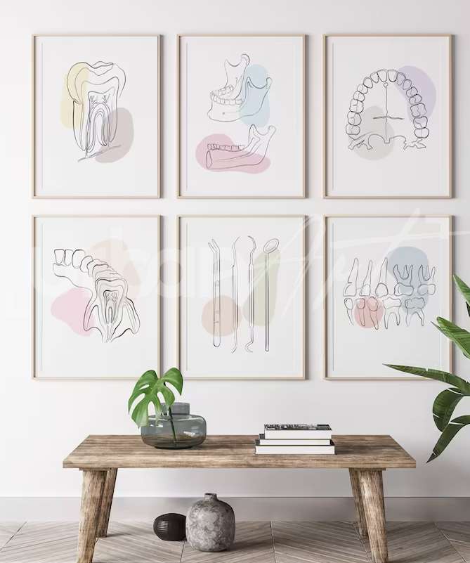Set Poster 6 Dentist Wall Art Set