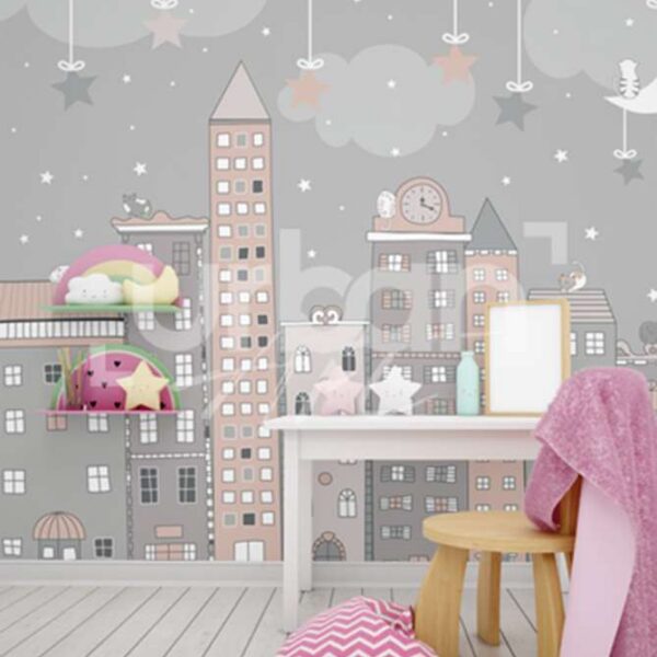 Papier Peint Fille Gris