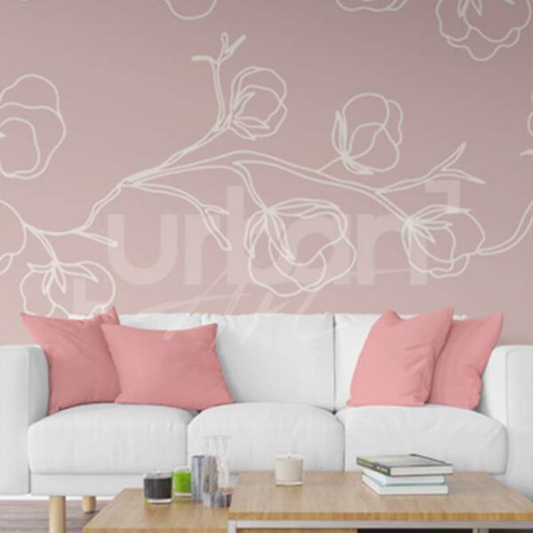 Papier peint Floral Dessinée