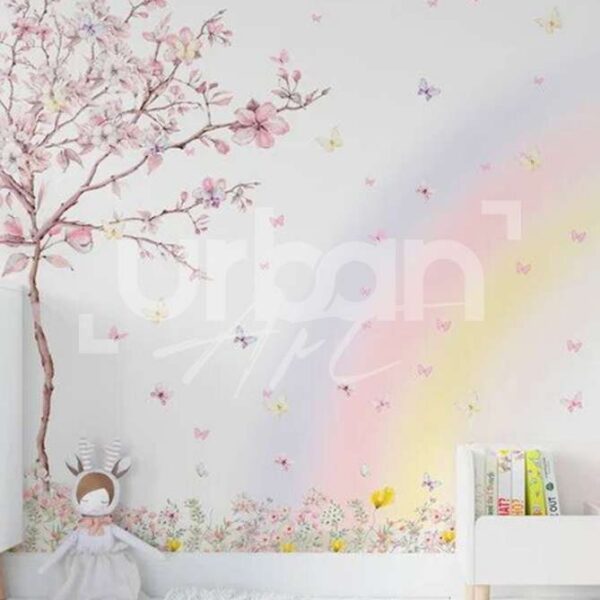 Papier peint Papillon Rose