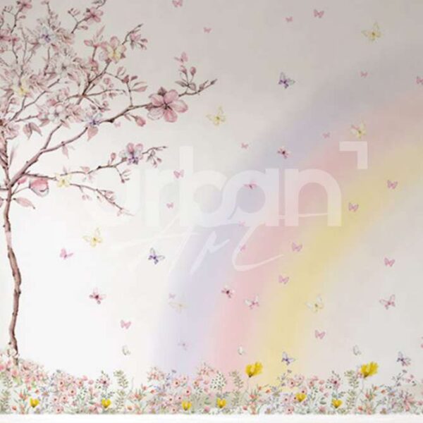 Papier peint Papillon Rose