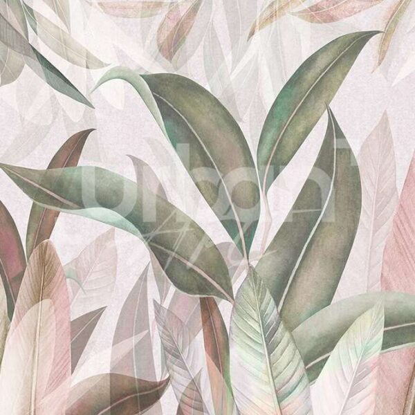 Papier peint Feuilles Vertes