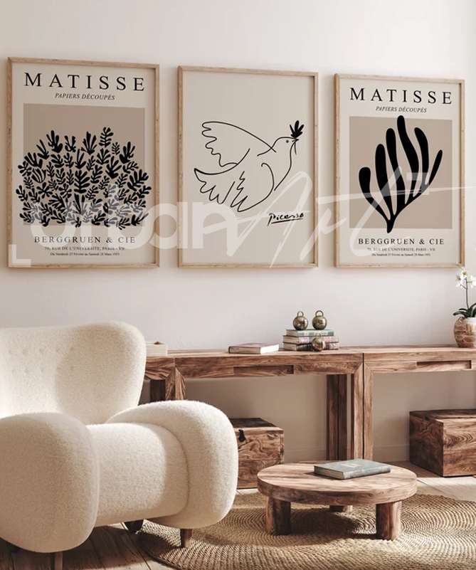 Set Poster art mural beige de Matisse