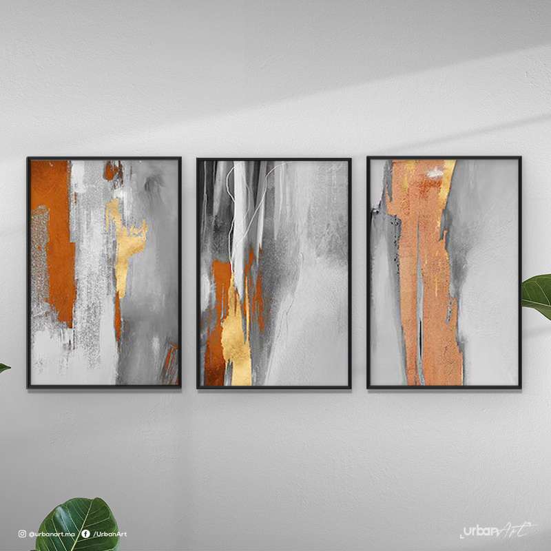 Tableau Abstrait orange