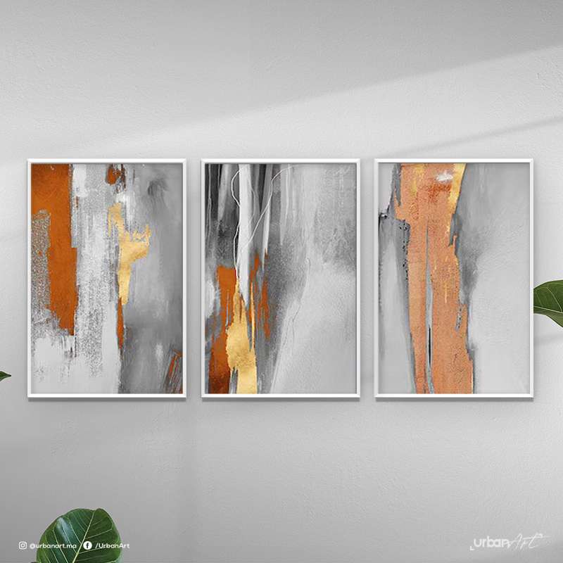Tableau Abstrait orange