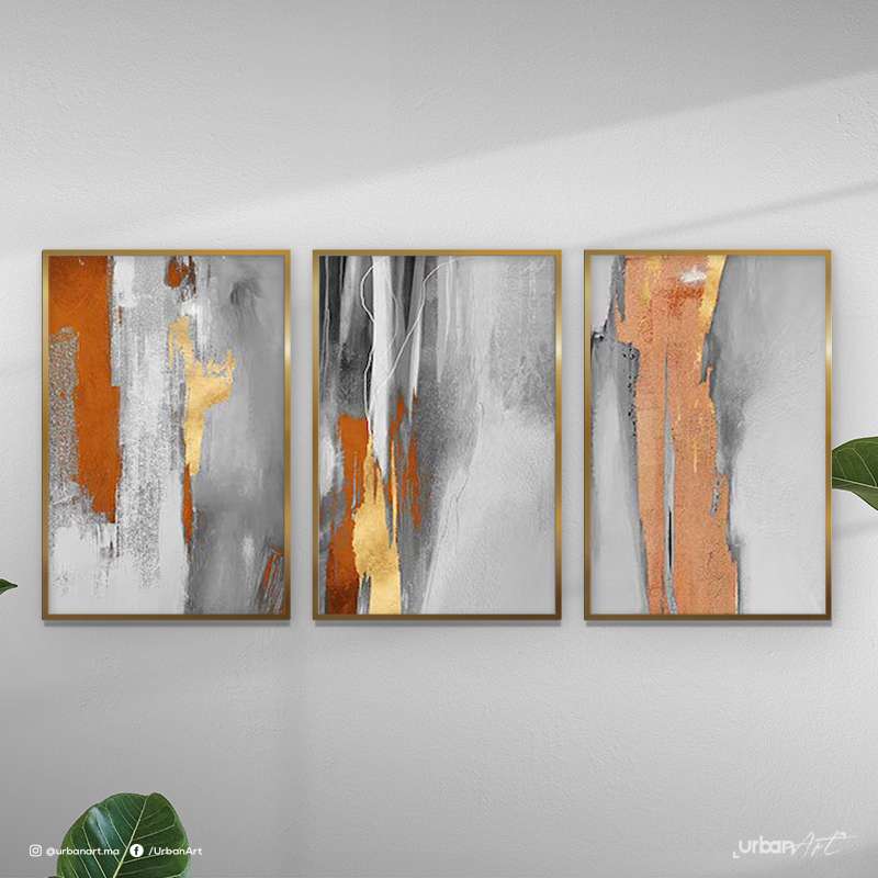 Tableau Abstrait orange