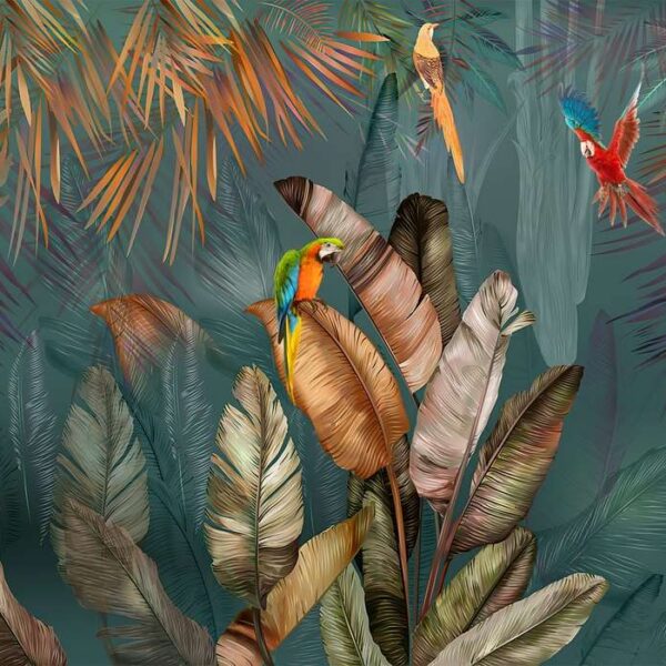 Papier peint plumes blanches