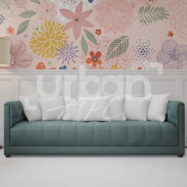 Papier peint floral harmonieux