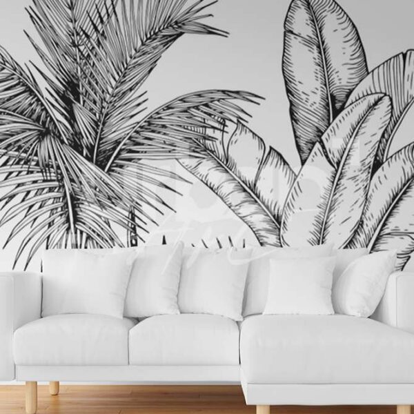 Papier peint feuilles de bananiers