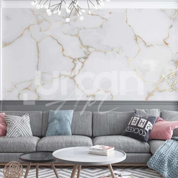 Papier peint Marbre Blanc