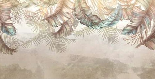 Papier peint feuillage tropical