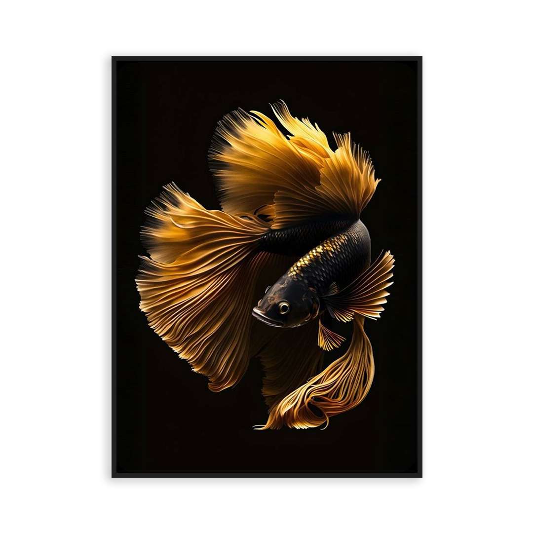 Poster Fish black and gold