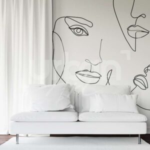 Papier peint art des visages