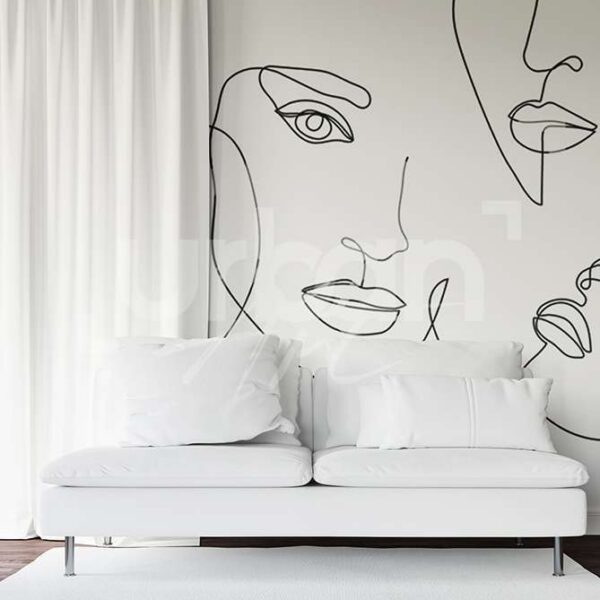 Papier peint art des visages