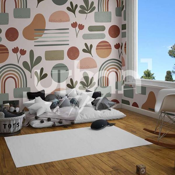 Papier peint scandinave géometrique
