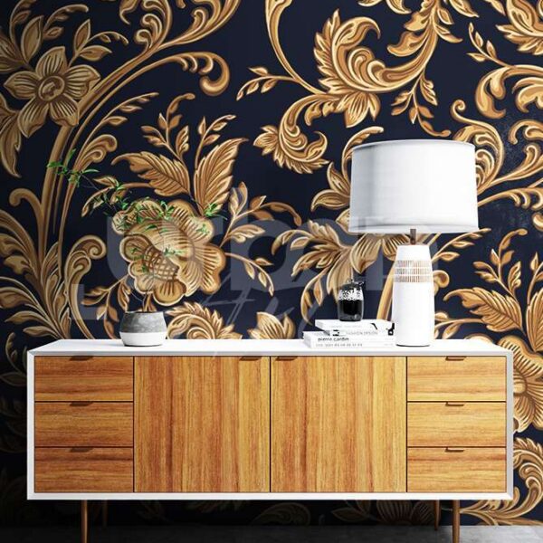 Papier peint harmonieux floral