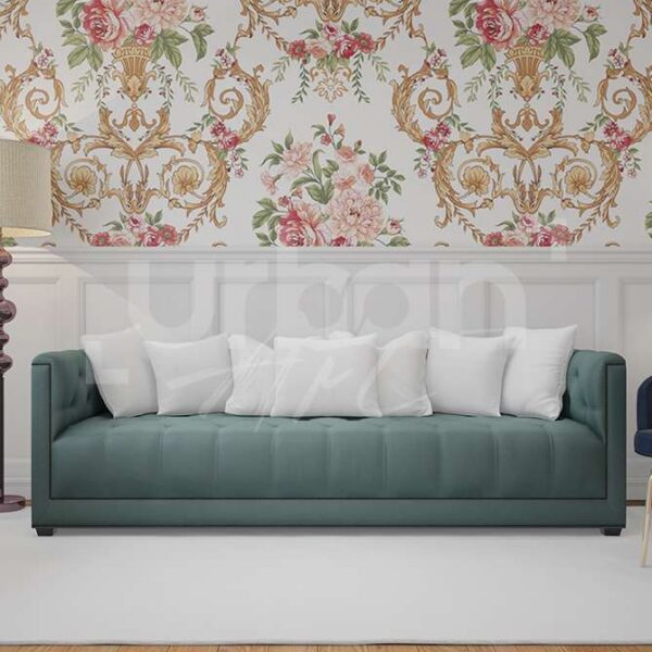 Papier peint rose botanique
