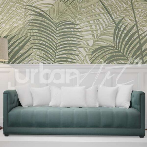 Papier peint tropical vert