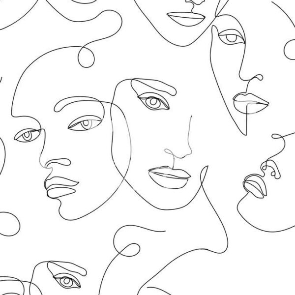 Papier peint art des visages