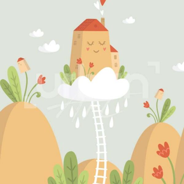Papier peint graphique pour enfants.