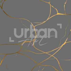 Papier peint Kintsugi doré