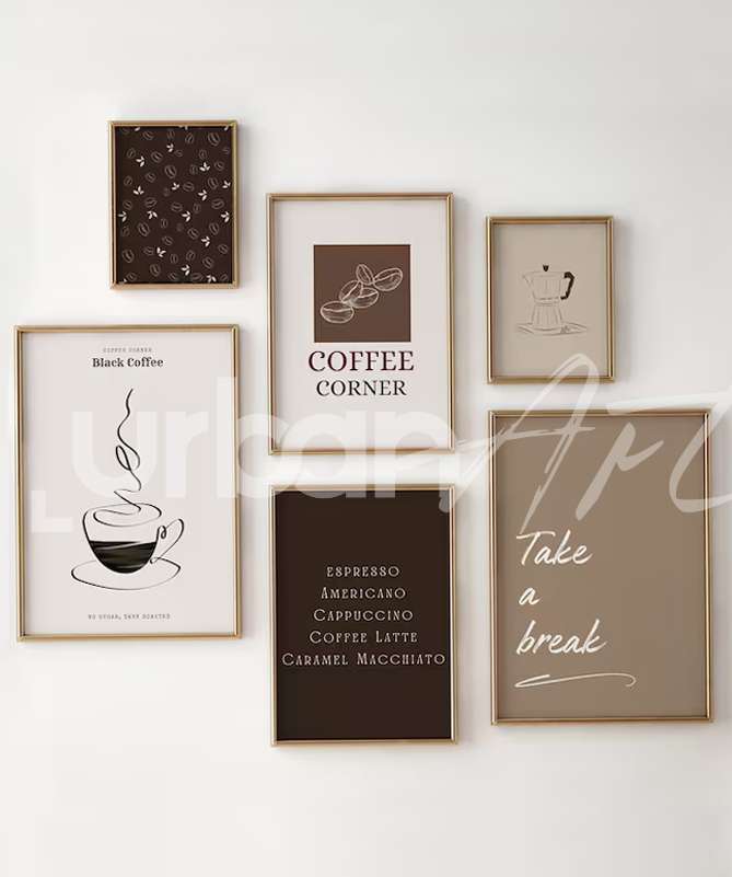 Set Poster mural Coffee Bar