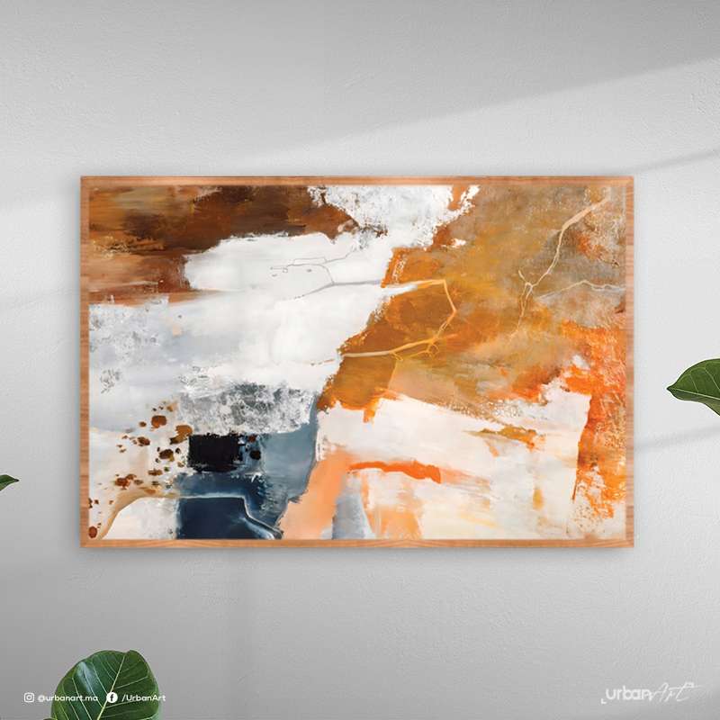 Tableau Abstrait Brown Taupe
