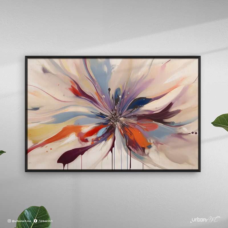 Tableau abstrait Fleur