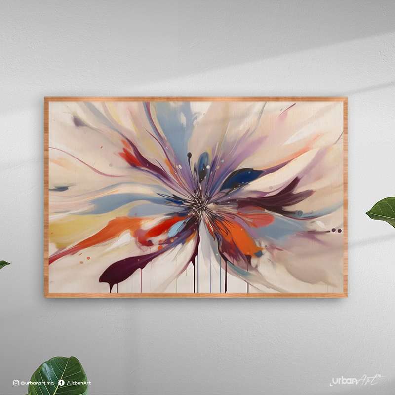 Tableau abstrait Fleur