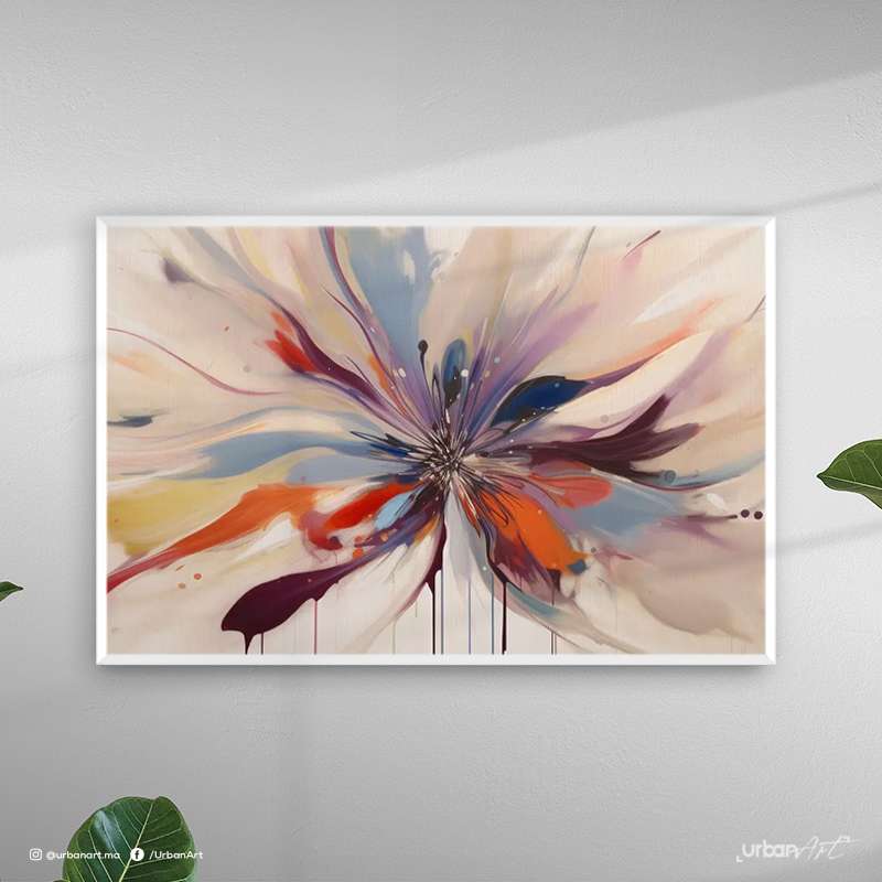Tableau abstrait Fleur