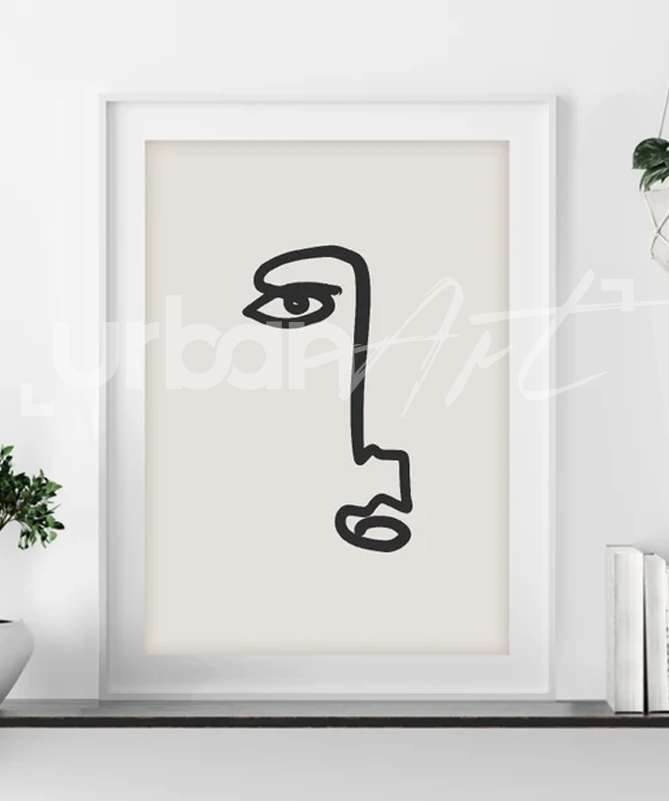 Set Poster art abstrait neutre
