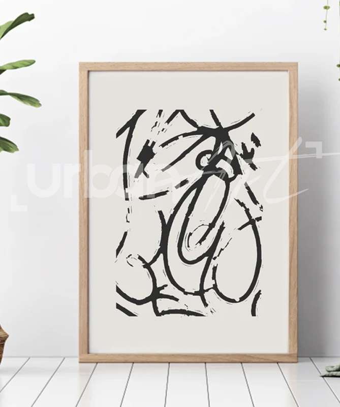 Set Poster art abstrait neutre