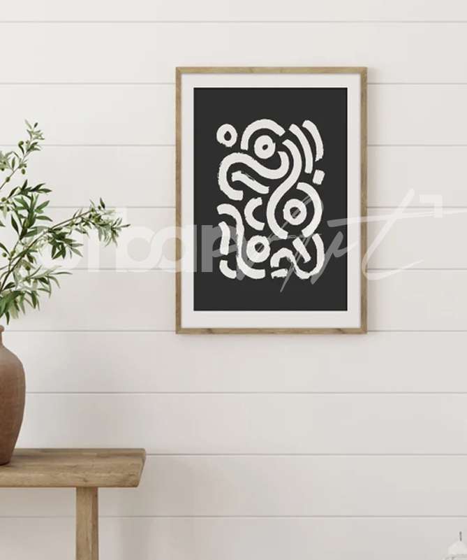 Set Poster art abstrait neutre