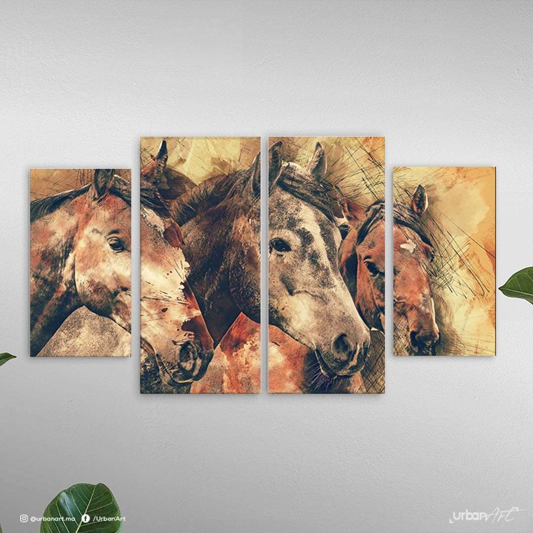Tableau décoratif Troupeau de Chevaux