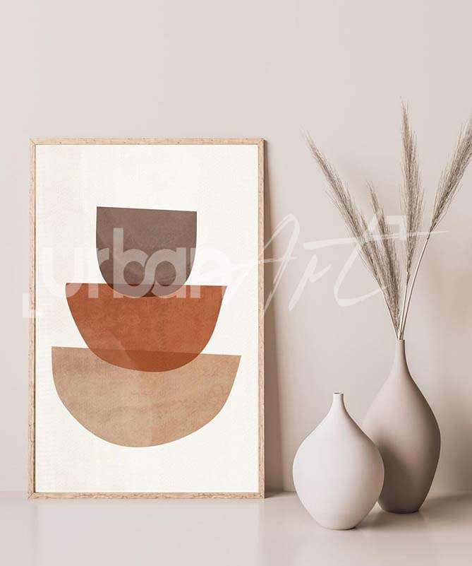 Set Poster art abstrait café