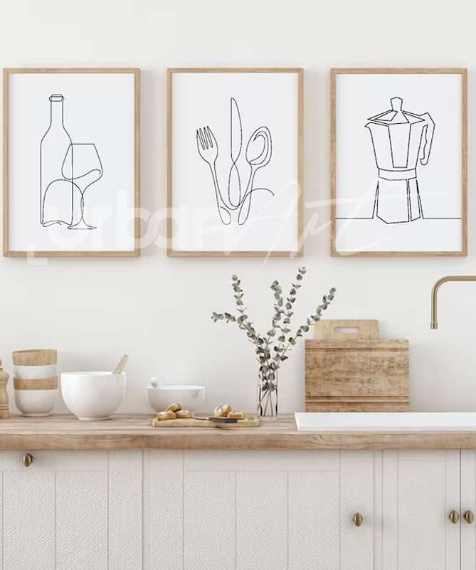 Set Poster Kitchen Wall Art
